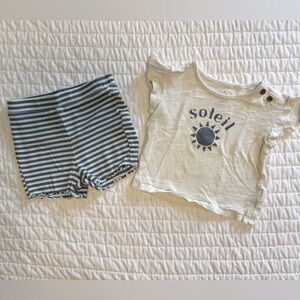 Cloud Island- Shirt & Short Set- 12M